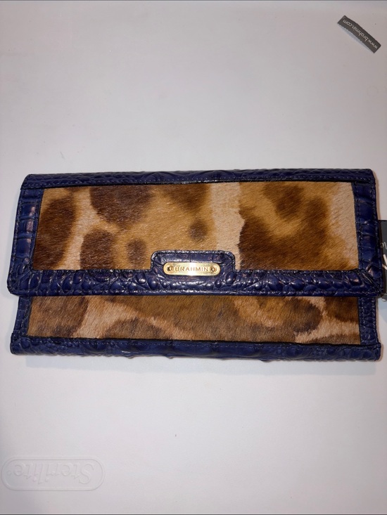 Brahmin Handbags - Brahmin wallet. Blue leather and fur. New with tags